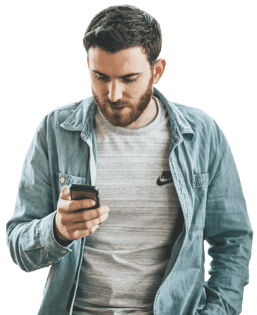 Customer using Shawarma Barlow App on his mobile