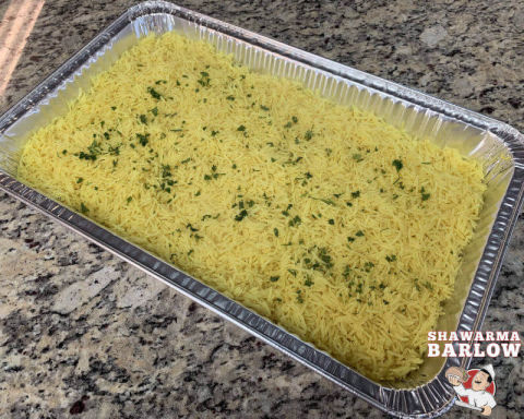 Atray of Steamed Basmati rice